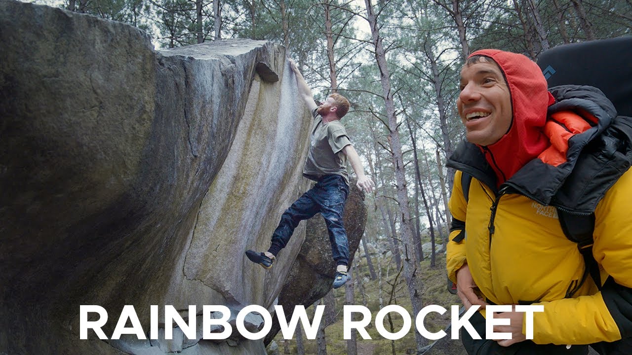 Alex Honnold & @tobysegar Try rainbow rocket 7c+/8a