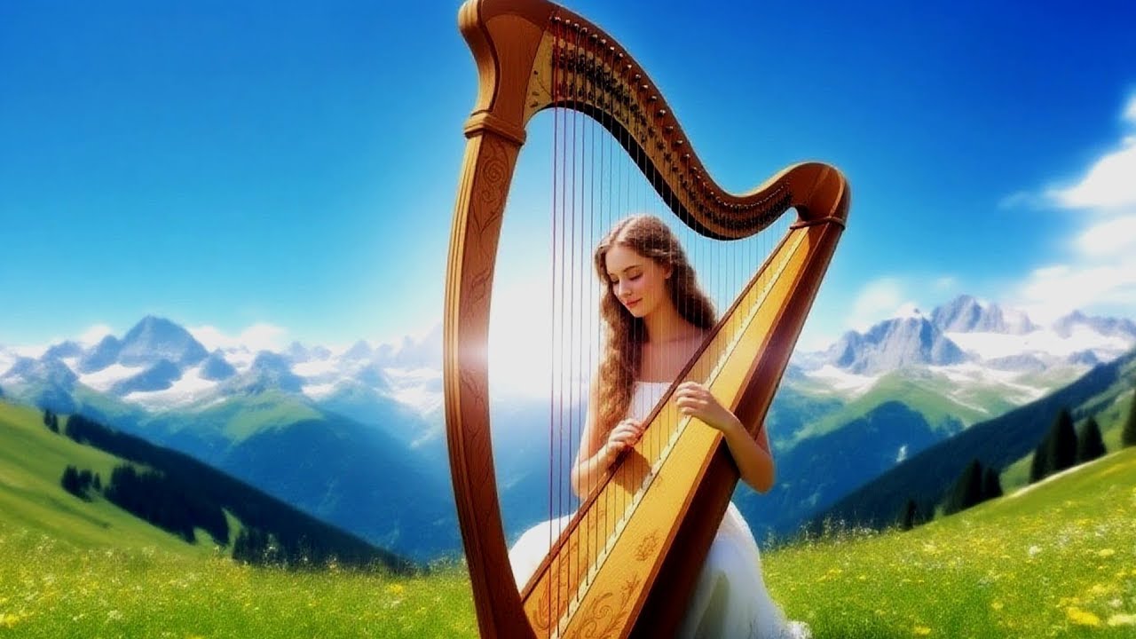 HARP MUSIC FOR NIGHT ROUTINE – DEEP SLEEP SOUNDS FOR QUIET NIGHTS AND MENTAL RELAXATION 💤🌿