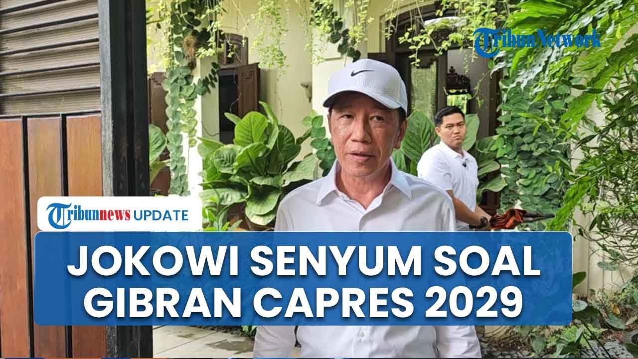 Senyum Jokowi Tanggapi Wacana Gibran Capres 2029, Tegaskan Dukungan Prabowo Gibran 2 Periode