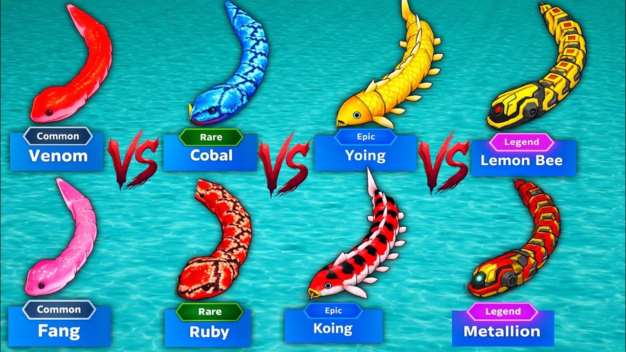 COMMON vs EPIC vs VIP—MAX LEVEL!The ULTIMATE Tier Comparison!Best Epic Snake Clash io Gameplay! #156
