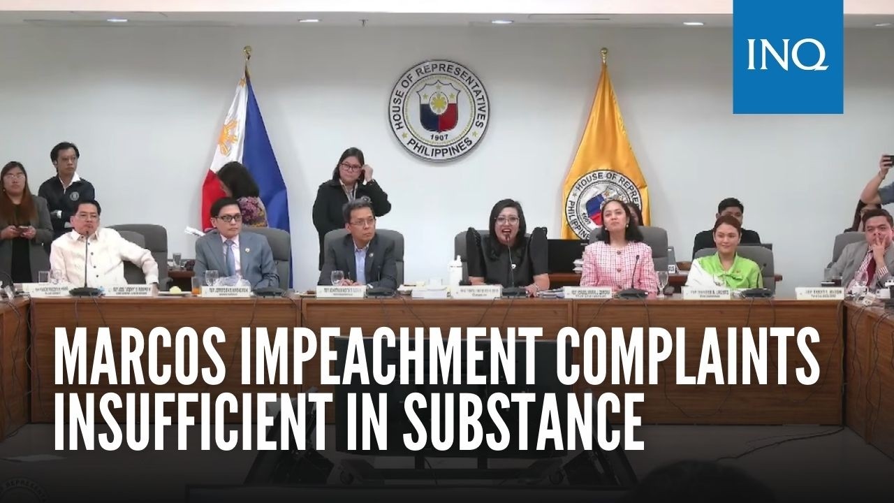 House Justice Panel declares two Marcos impeachment complaints insufficient in substance