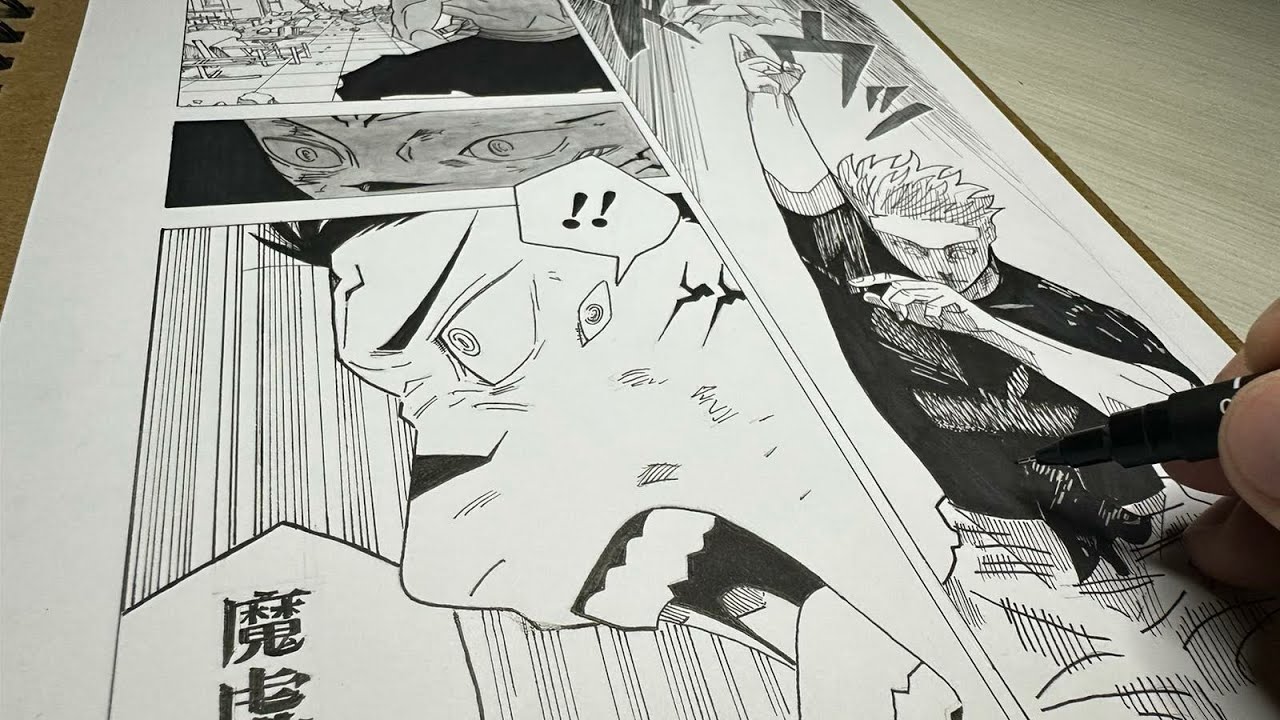 Manga Page Drawing I JUJUTSU KAISEN 呪術廻戦 I Speed Drawing I Manga Page #10