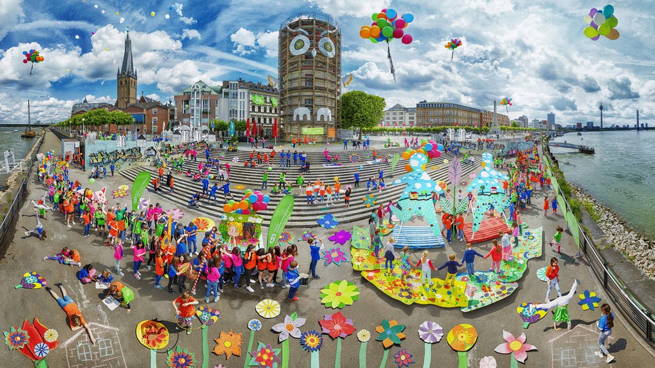 Gr&ouml;&szlig;tes Wimmelbild Deutschlands f&uuml;r Kinderrechte - Child of Play & SOS-Kinderd&ouml;rfer weltweit