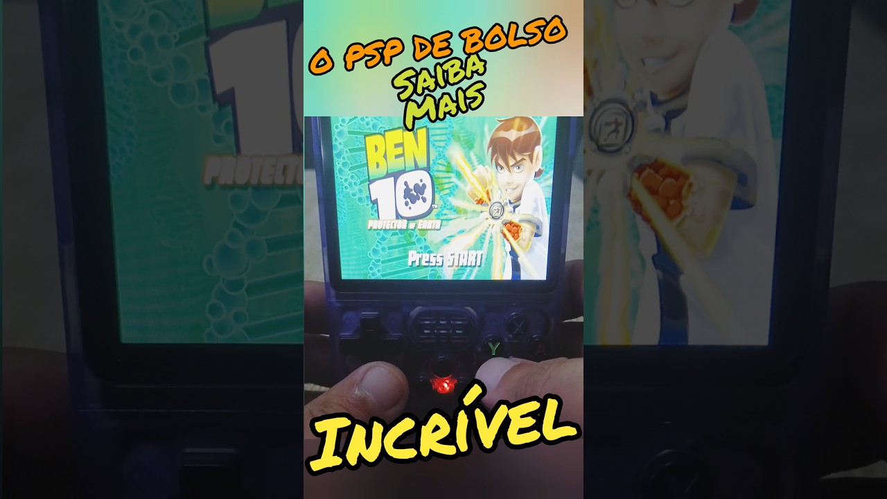BEN 10 NO PSP DO ALIEXPRESS INCR&Iacute;VEL! #technews #r36s #retrogaming #nostalgia #nerd #geek #minegame