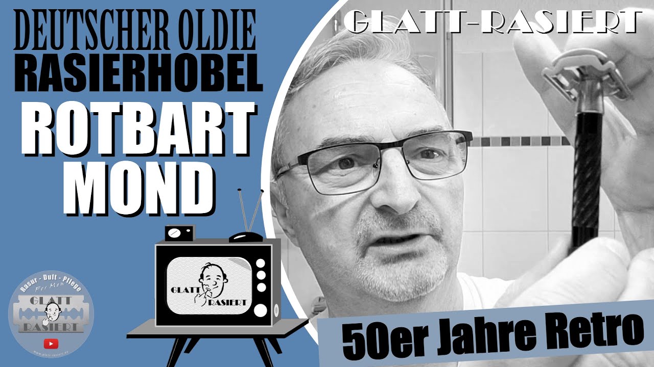 Deutscher Oldie-Rasierhobel ║ Rotbart Mond Extra Nr. 15 / 50er Jahre / Nassrasur // GLATT - RASIERT