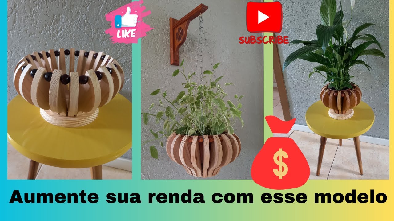 (73)-Aumente sua renda fazendo esse tipo de cachepo, que tb serve de abajur, luminária e fruteira.