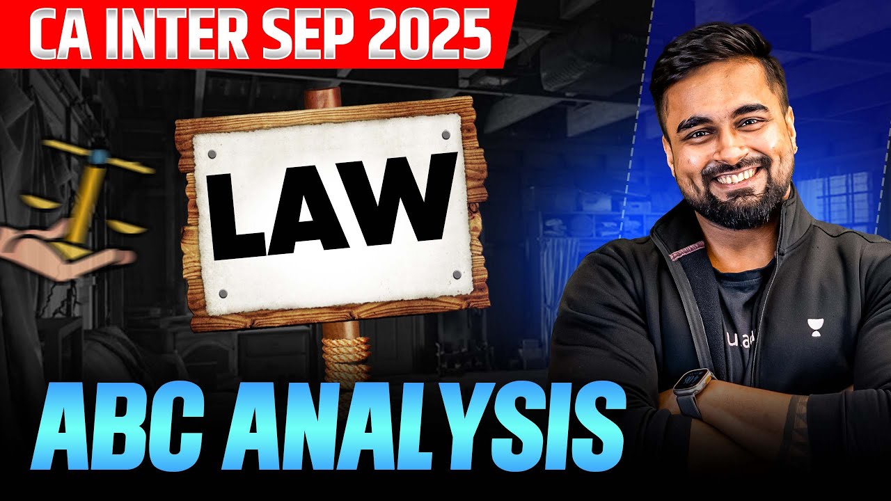 CA Inter Sep 2025 - Corporate and other laws ABC Analysis | CA Shantam Gupta 