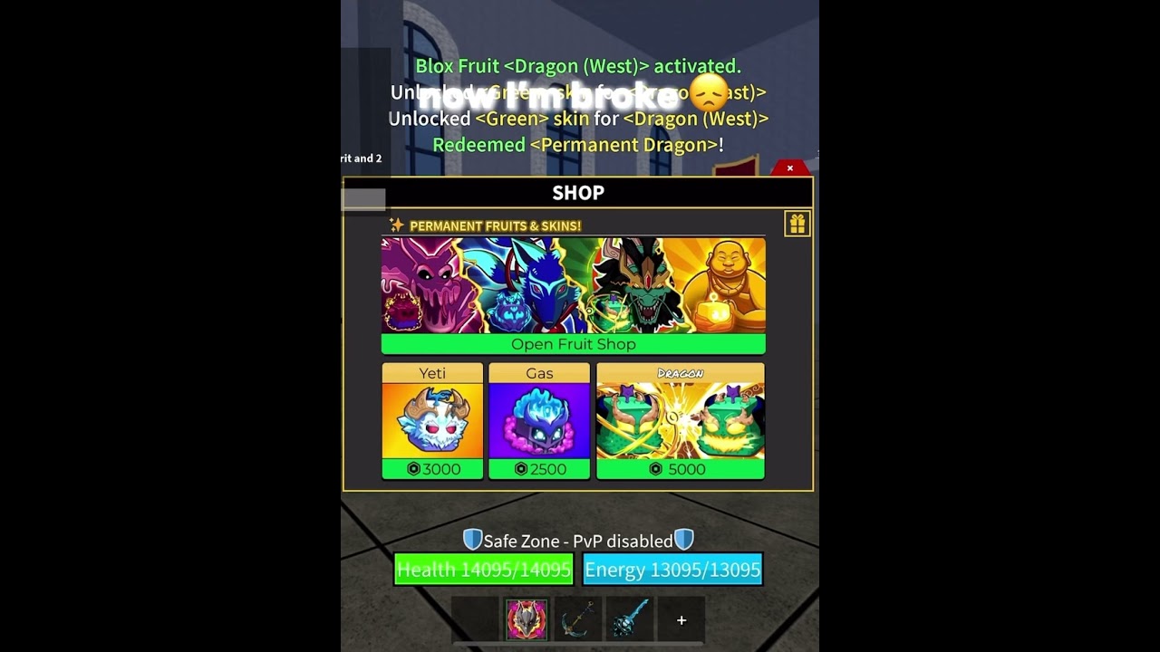 PURCHASING PERM DRAGON IN BLOX FRUITS!