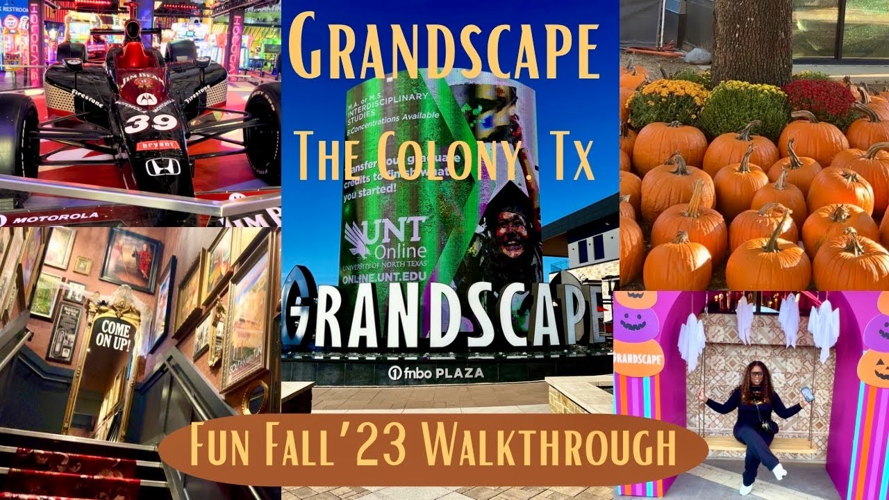GRANDSCAPE, The Colony, Tx + Fun Fall Walkthrough/Tour 2023 🎃 #family #entertainment #arcade #music