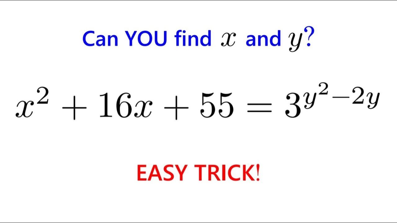 This Quadratic-Exponential Equation Looks Impossible, Until You Try This Trick.