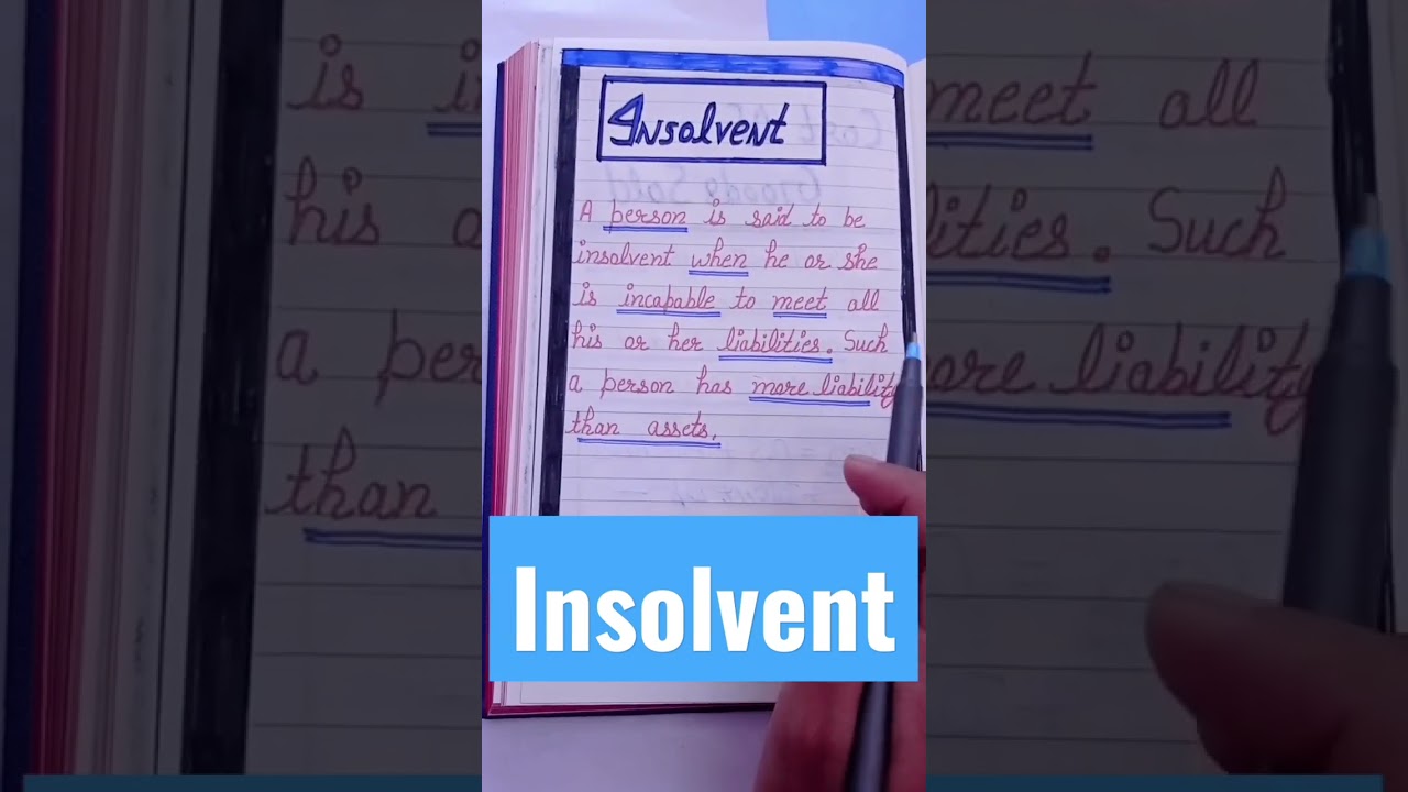 insolvent meaning | insolvent kya hota hai |