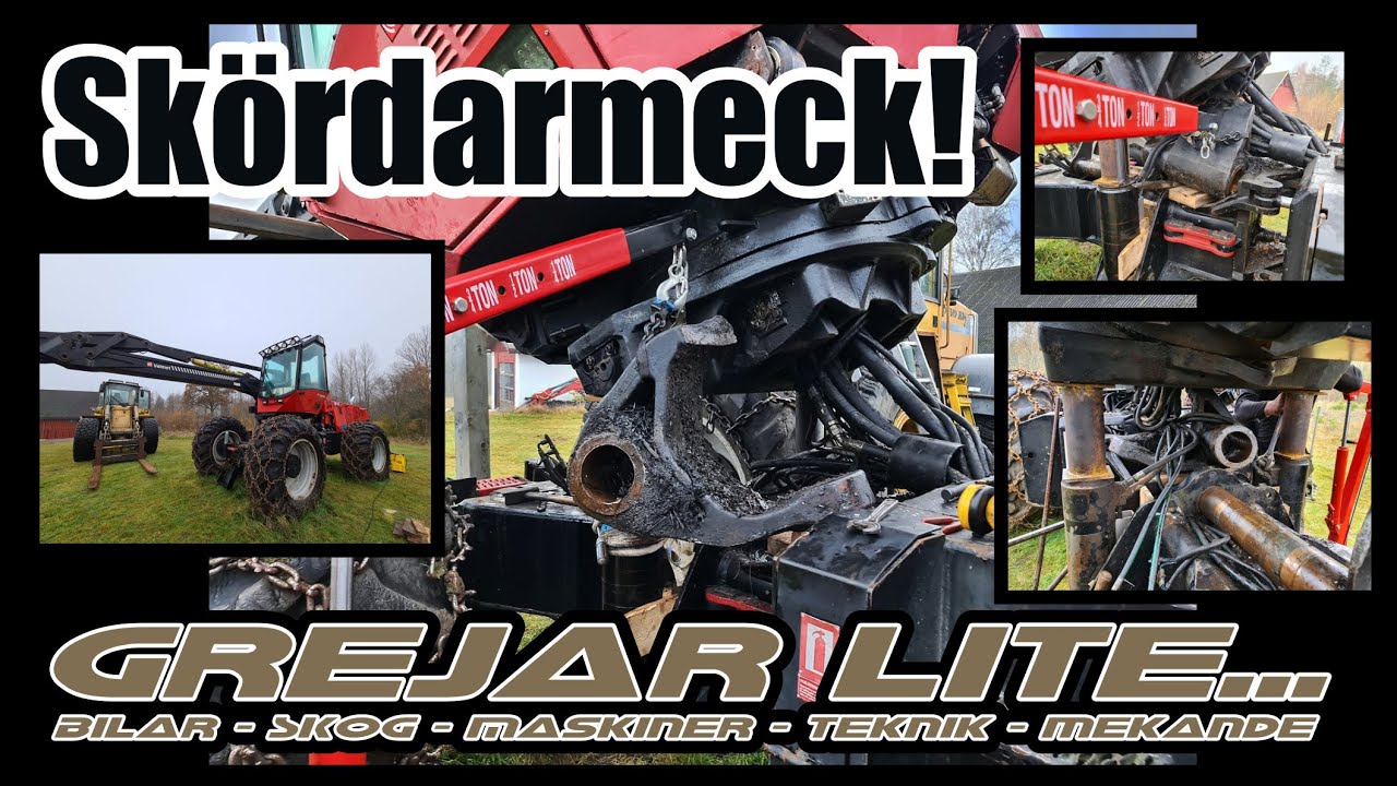 Meckar skördare!! Vi byter länken som håller uppe hytten!