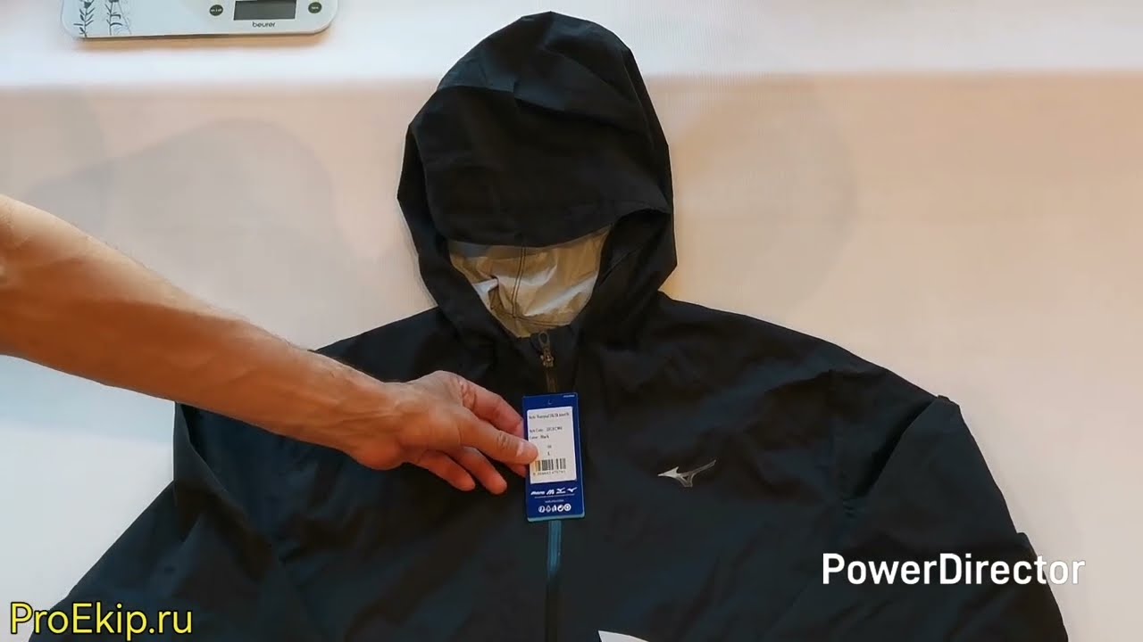 Мембранная куртка-ветровка MIZUNO Waterproof 20K ER Jacket. J2GEC001 09. Обзор.