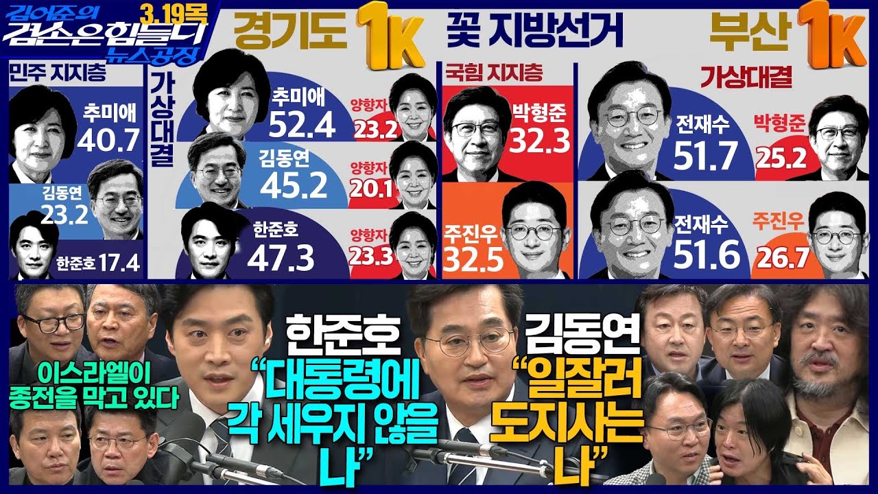 김어준의 겸손은힘들다 뉴스공장 2026년 3월 19일 목요일 [여론조사, 겸손NSC, 주진우x신장식x봉지욱x김용남, 김동연, 한준호, 스포츠공장]