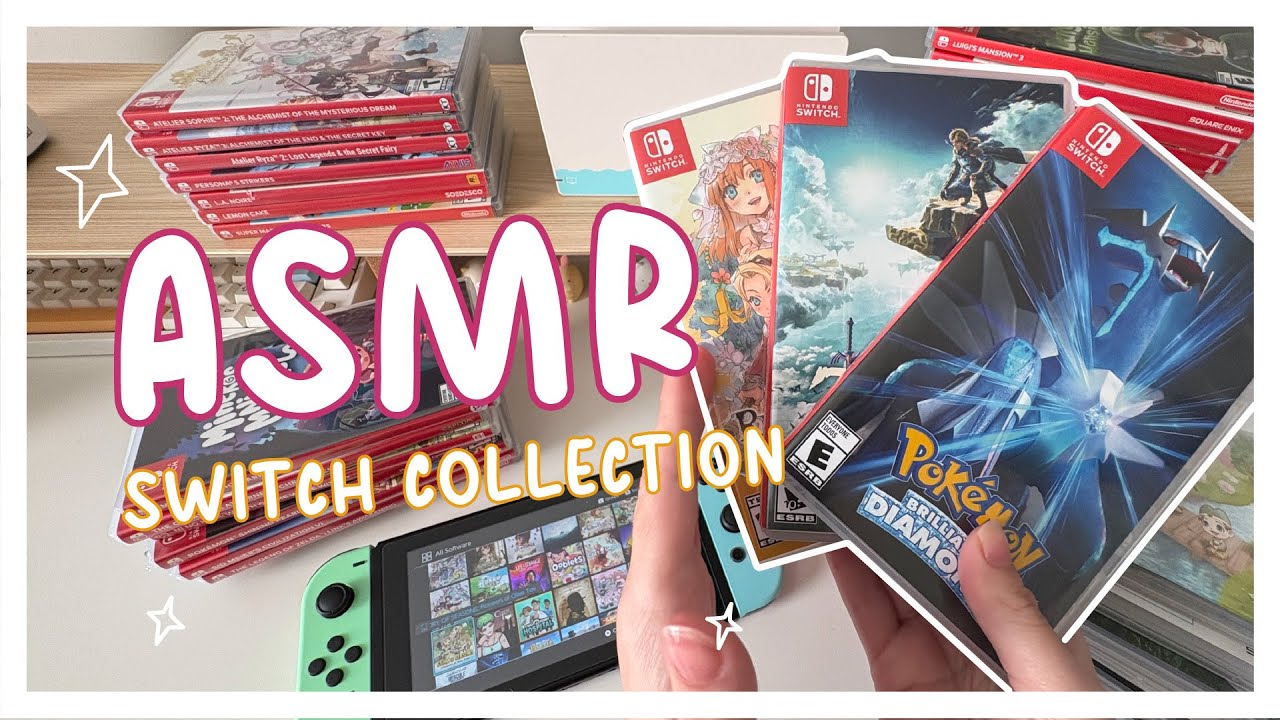 Nintendo Switch Collection ASMR | Breathy Whisper + Tapping Triggers