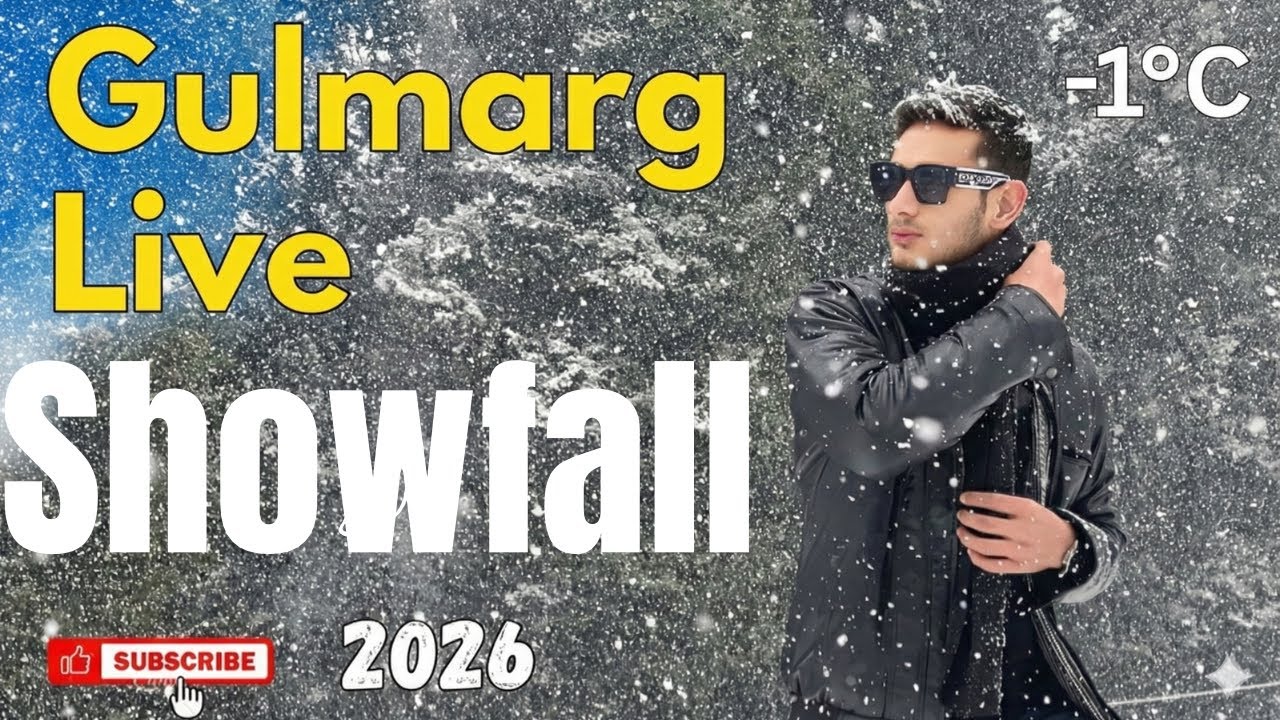 Gulmarg live snowfall ⛄️🌨️❄️