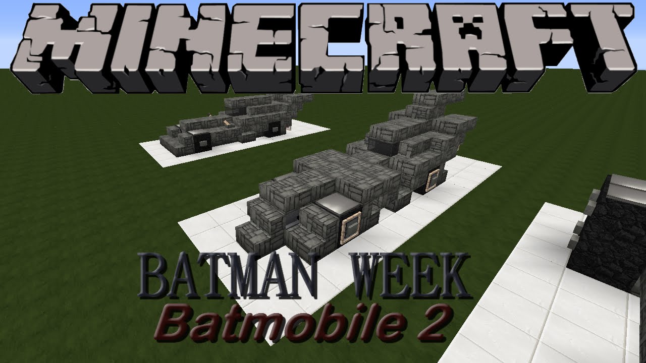 How To Build the Batmobile (Val Kilmer / Animated Series) in Minecraft