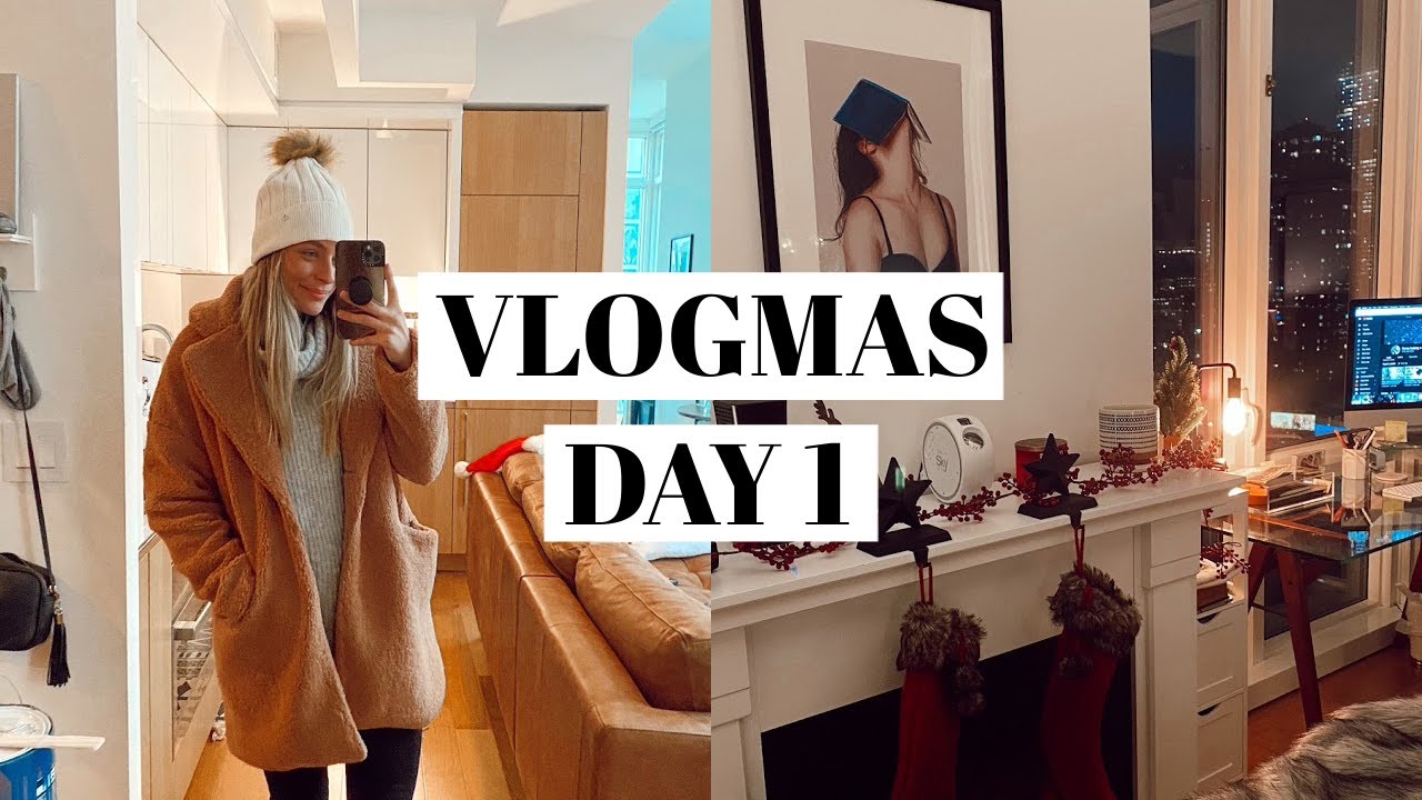 VLOGMAS DAY 1: decorating my apartment & finding a tree in the city