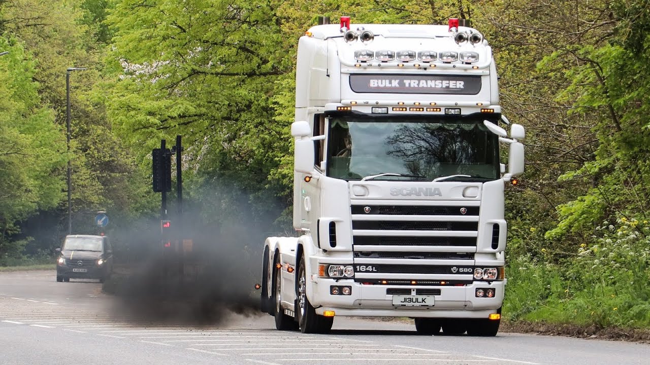 BULK TRANSFER LTD SCANIA 164 580 V8 // PERFECT EXHAUST SOUND [ONBOARD]