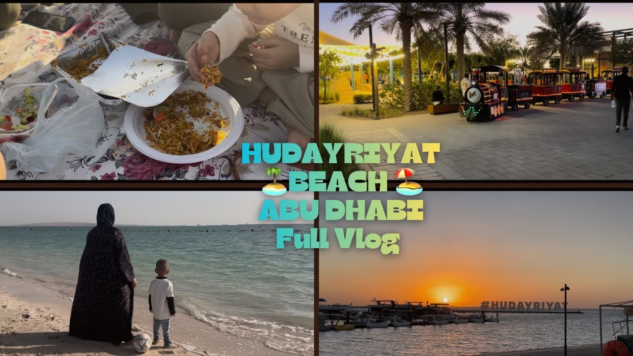 Hudayriyat Beach 🏖️ Full vlog Free Parking Free Entry @TasneemLifeInUae 