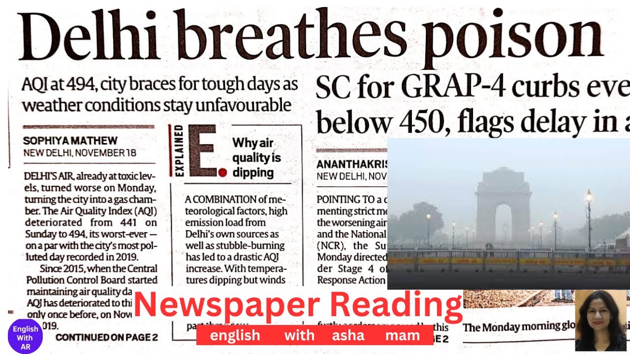 Supreme Court on GRAP-4 Curbs | The Hindu Newspaper Article | Delhi AQI | News Reading |Passage Read