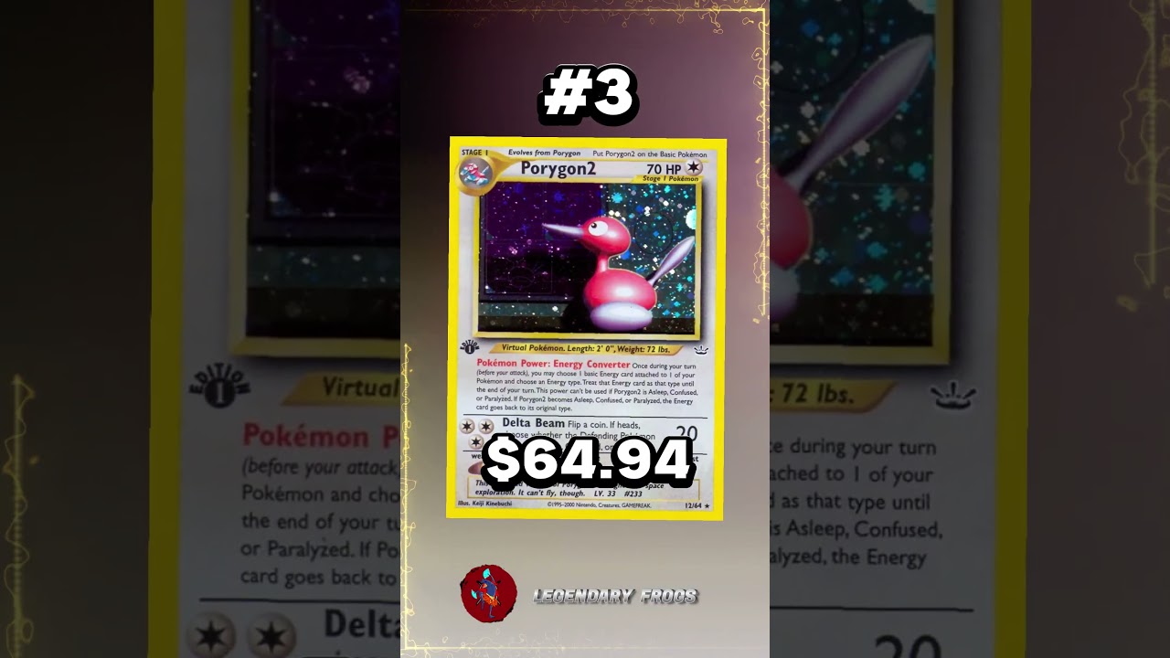 Top 5 Porygon2 Pokemon Cards #shorts #pokemoncards #porygon2