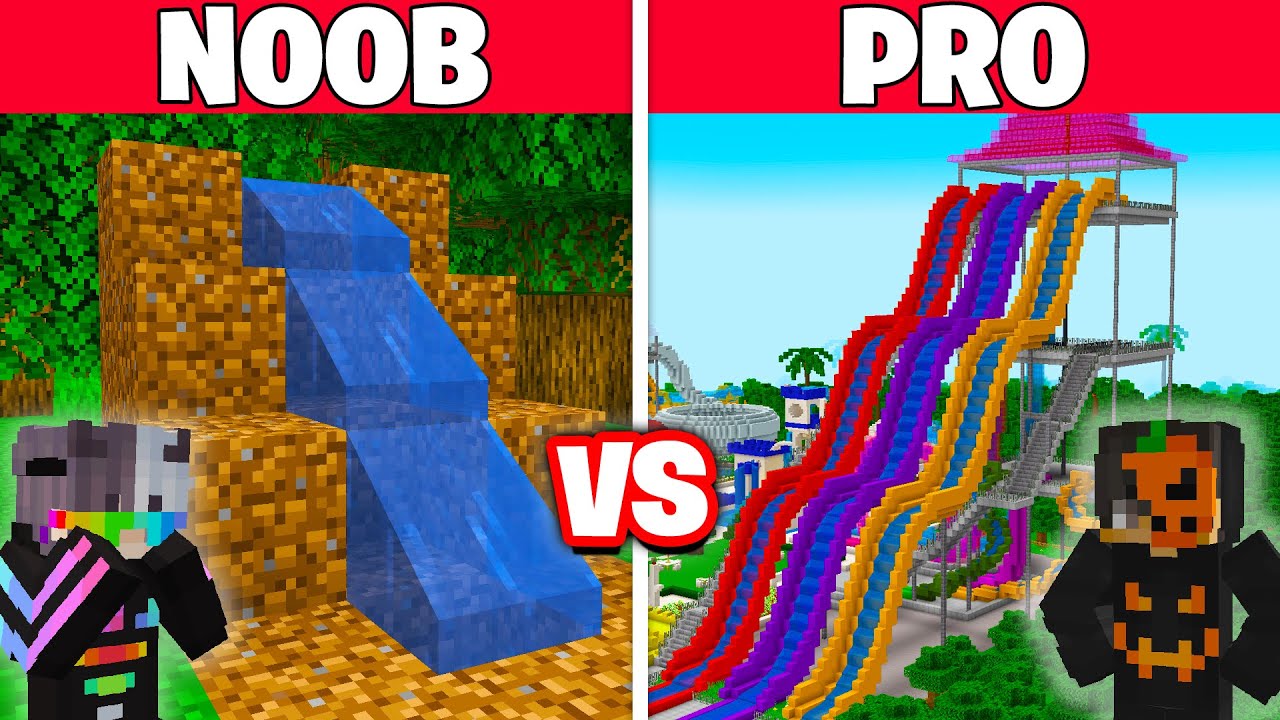 NOOB vs PRO: DEVASA SU PARKI YAPI KAPIŞMASI! - Minecraft