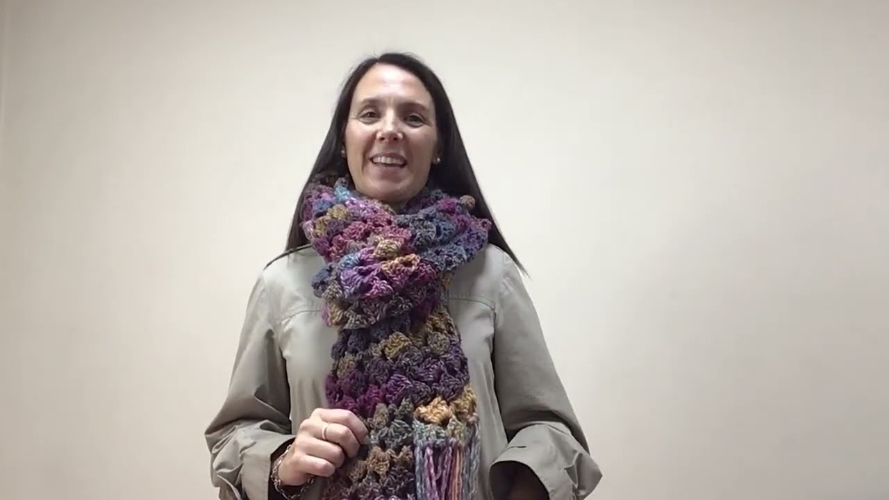 Bufanda a crochet azteca. ¡FÁCIL Y ORIGINAL!