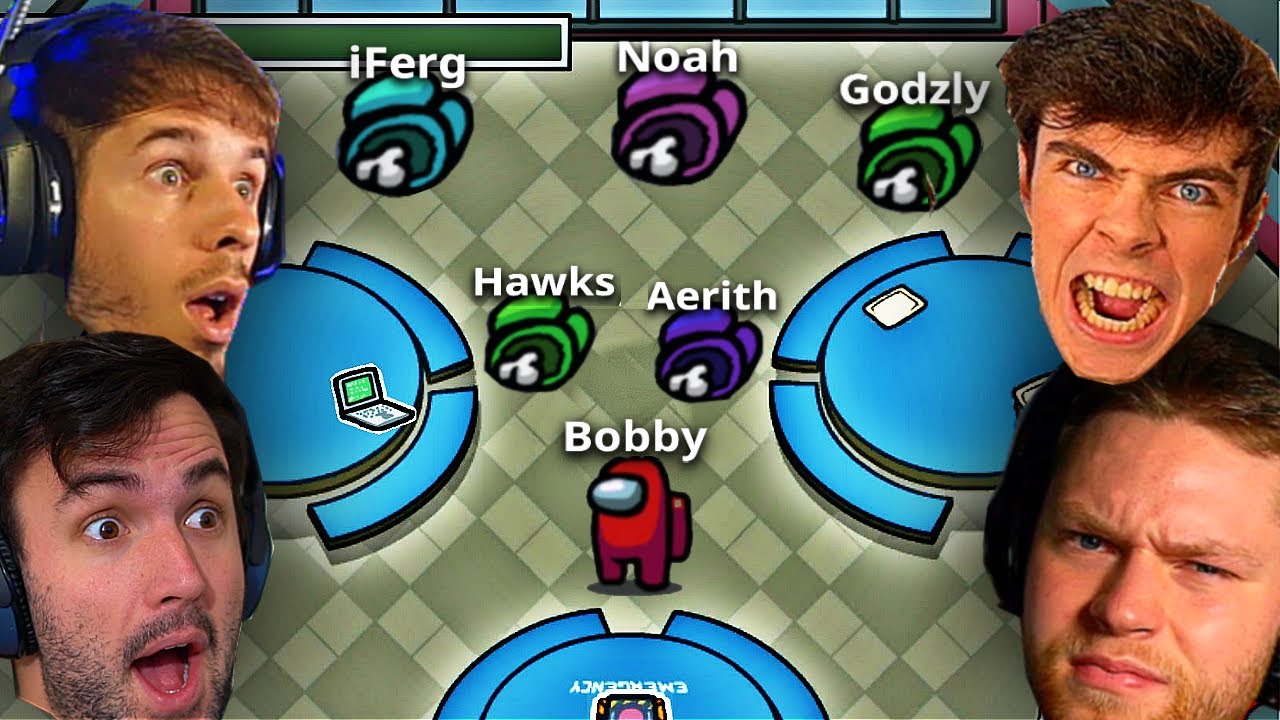 COD Mobile Youtubers lying for 17 minute straight in Among Us (Ferg, Hawks, Noah, Godzly, Aerith)