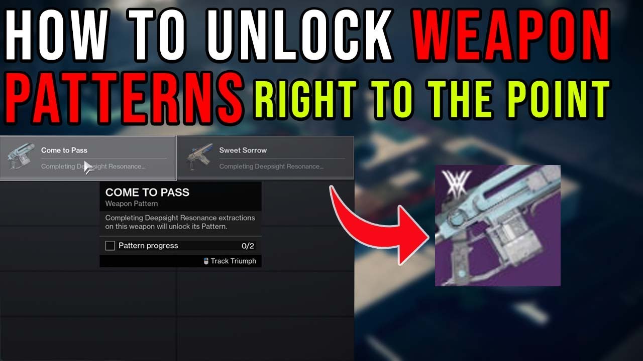 HOW TO UNLOCK WEAPON PATTERS TO CRAFT WEAPONS IN DESTINY 2