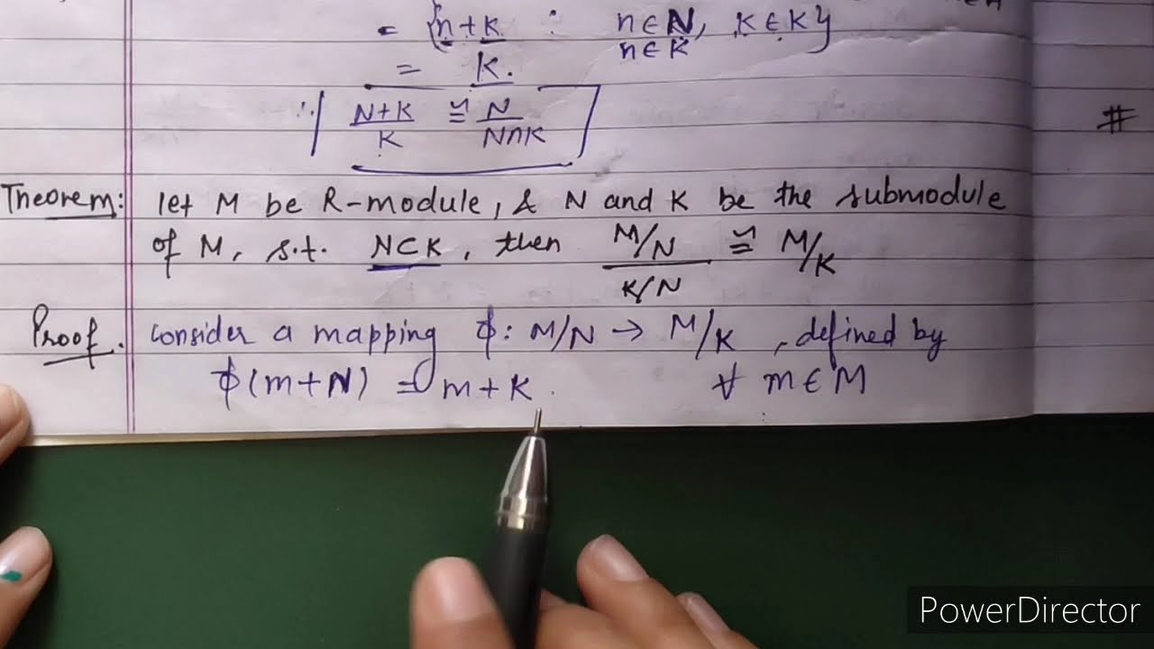 Module theory: N+K/K is isomorphic N/NnK ( part-2) isomorphism theorems