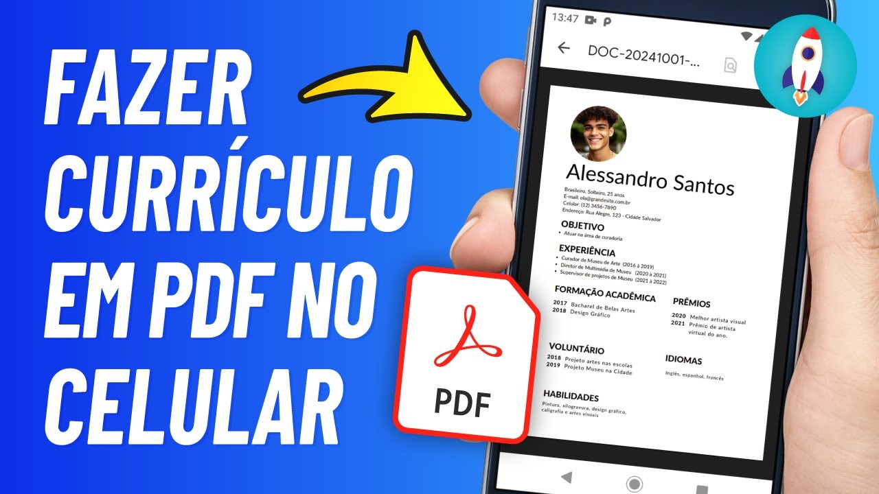 Como Fazer CURR&Iacute;CULO EM PDF no Celular - Gr&aacute;tis