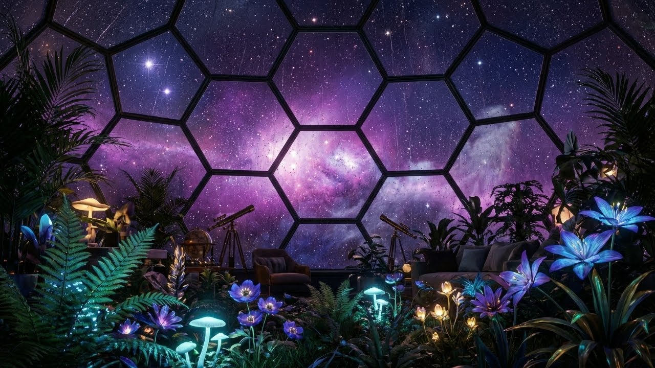 Drifting Into a Purple Nebula 🌌 | Deep Space Ambient Music for Sleep