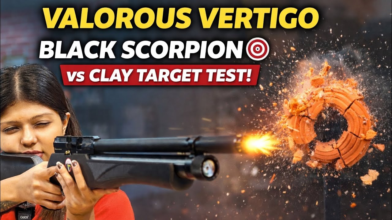 VALOROUS VENOM VERTIGO Side Lever PCP Air Rifle (.177) Black Scorpion 🔥 Full Review & Firing Test