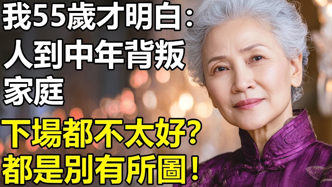 我55歲才明白：人到中年背叛家庭，下場都不太好？千萬不要相信有家庭的愛！