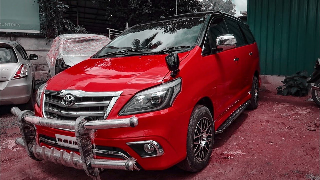 Flash Red with Black | INNOVA TYPE 4 CONVERSION WORK | 2005 model | @CarJJ