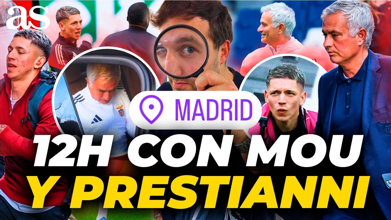 El DÍA de MOURINHO y PRESTIANNI en MADRID desde DENTRO: AEROPUERTO, HOTEL y BERNABÉU en la previa