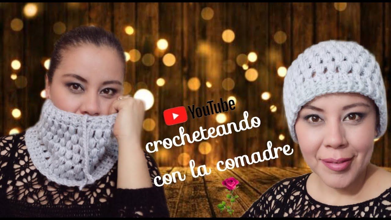tutorial 2 en 1 cuello ó gorro moda otoño invierno 2020 a crochet moderno y versátil👗👠💋
