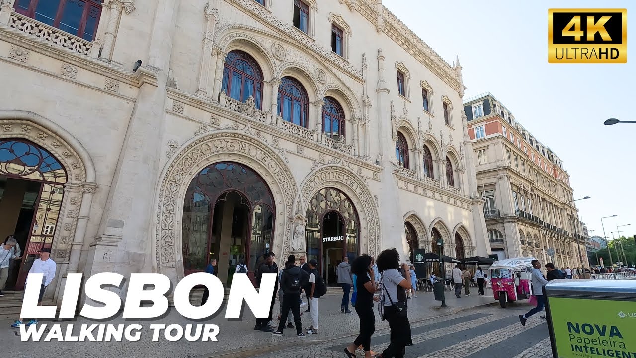 LISBON WALKING TOUR 2023 | Rossio Train Station to S&atilde;o Jorge Castle