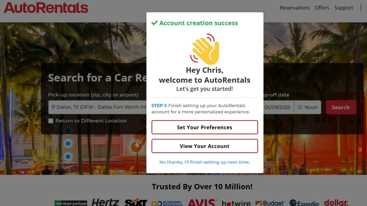 How to Create a Free AutoRentals Account and Save Money | AutoRentals