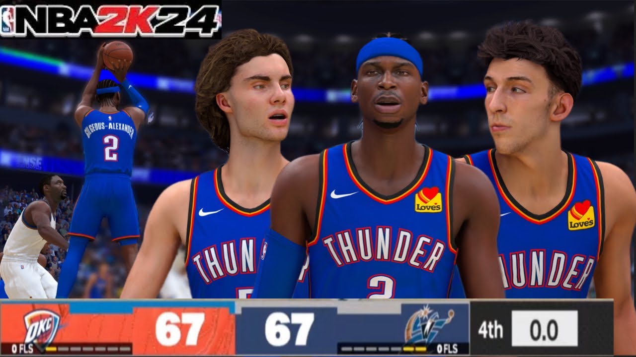 Going To Overtime With The OKC Thunder in NBA 2K24 Play Now Online… Spin Jumper = Automatic Greens ✅