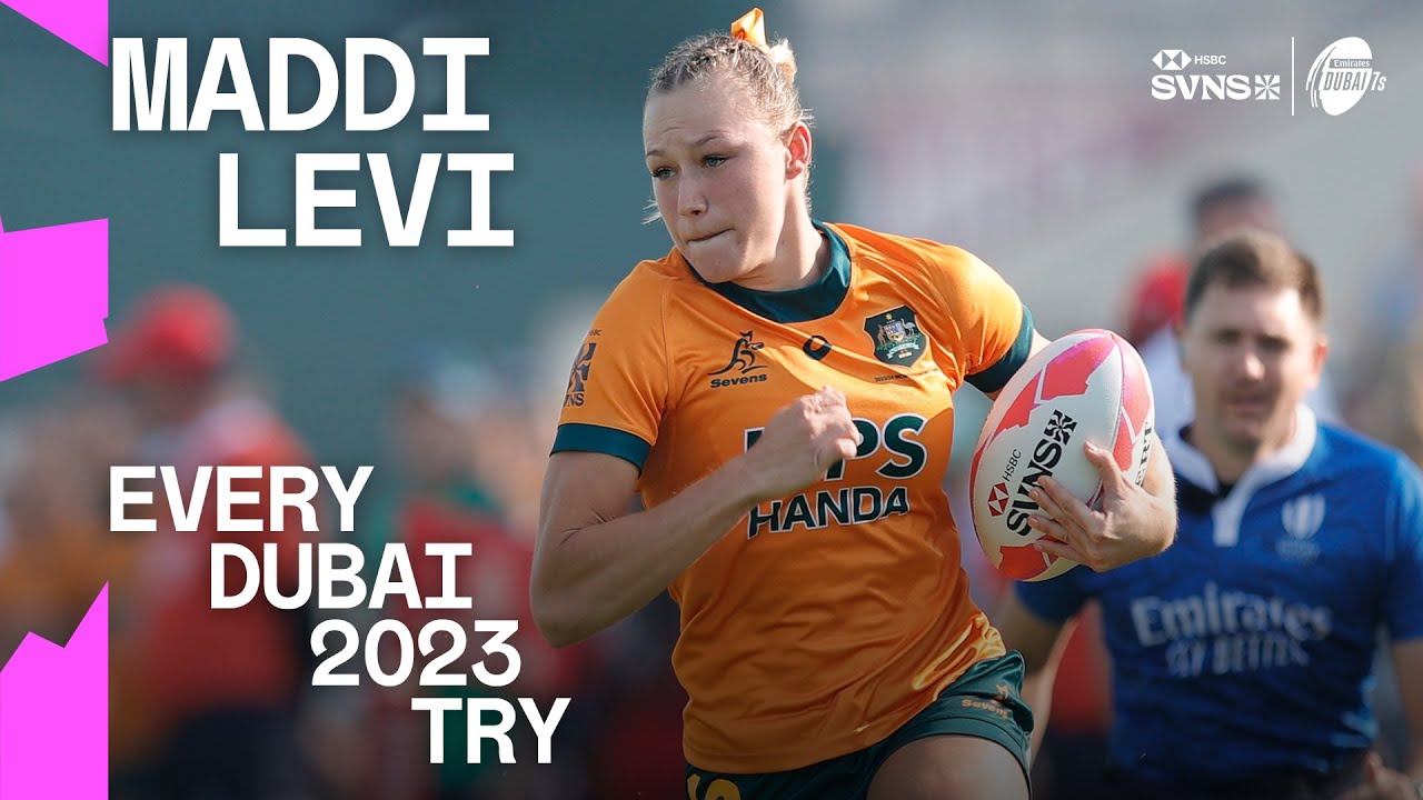 The BEST 7s player in the world dominating Dubai | Every Maddi Levi try | HSBC SVNS Dubai 2023