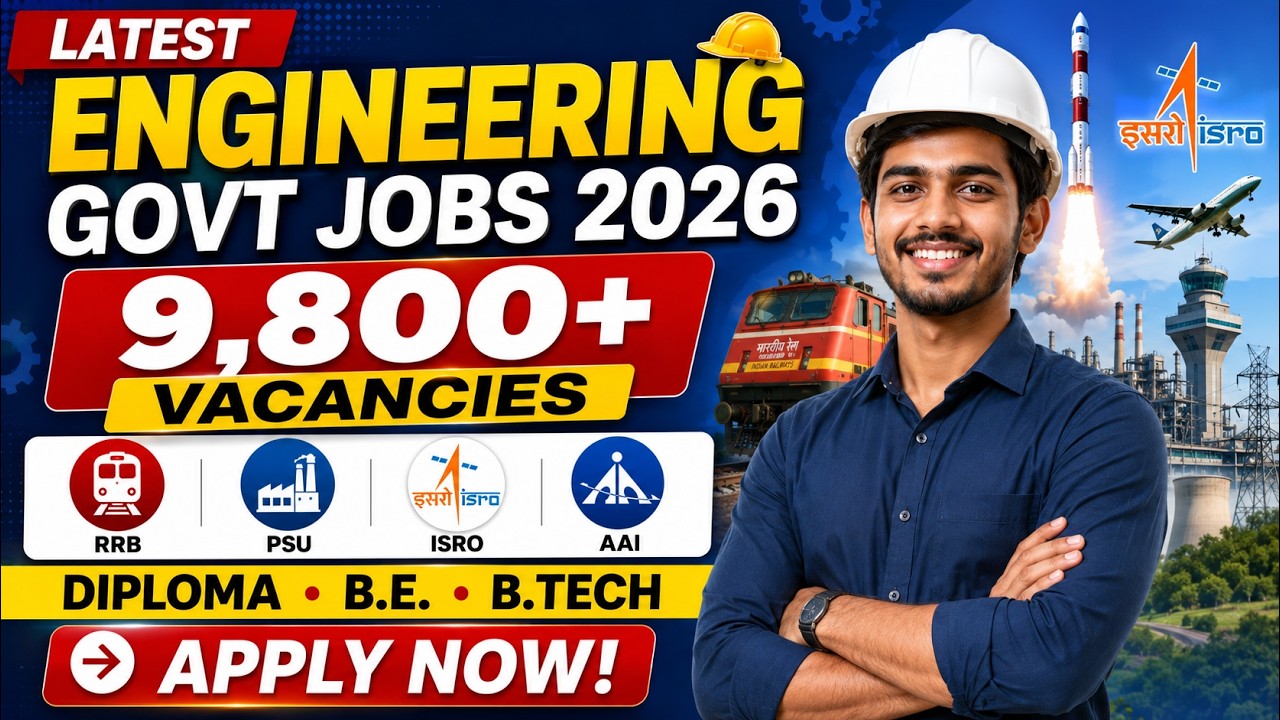 Engineering Govt Jobs September 2026 | 9800+ Vacancies | Latest Recruitment Updates