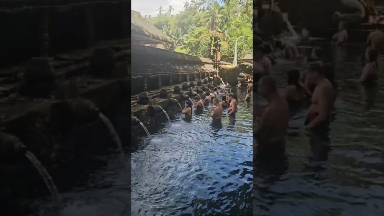 Sacred water cleansing in bali #fyp #bali #travel #solotravel #ubud #temple #sofiahayat