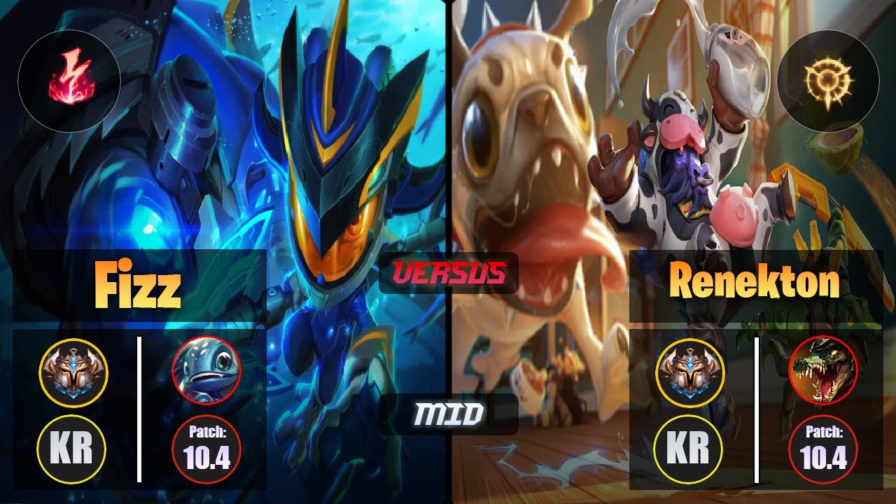 Challenger FIZZ [Electrocute] (Mid) VS  RENEKTON - Challenger KR Patch 10.4