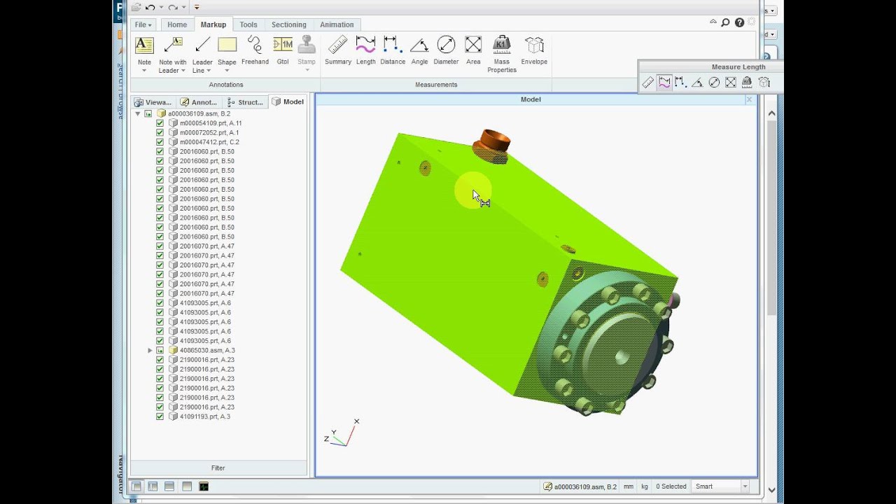 Creo View Lite Measuring2