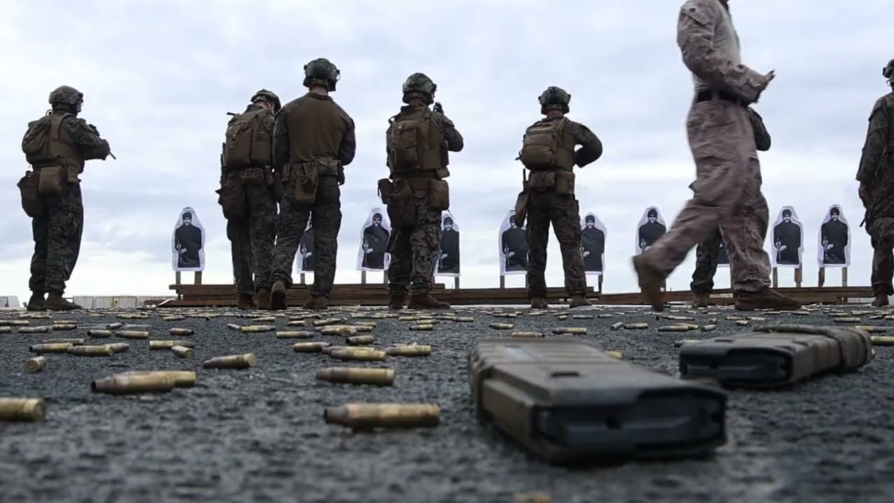 Deck Shoot with U.S. Marines aboard the USS San Antonio (LPD 17)