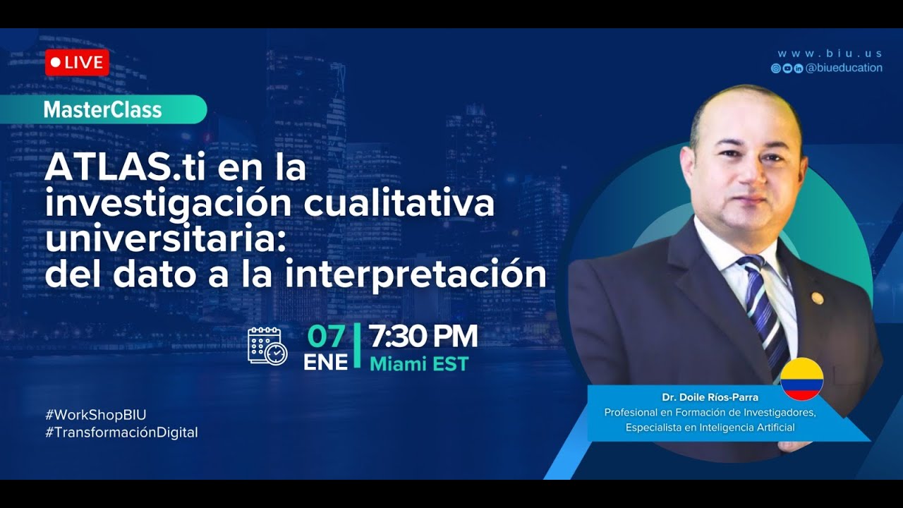 #Masterclass ATLAS.ti en la investigación cualitativa universitaria: del dato a la interpretación