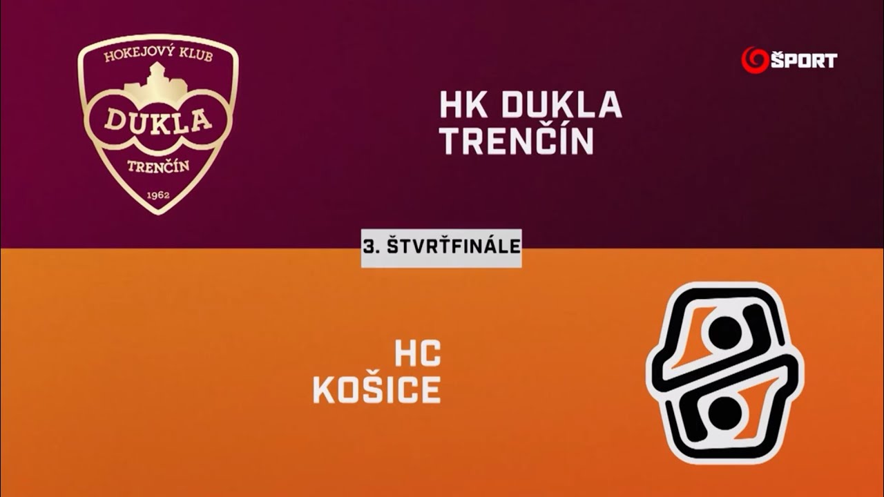 Štvrťfinále play-off: HK Dukla Trenčín - HC Košice 5:2, stav série: 2:1