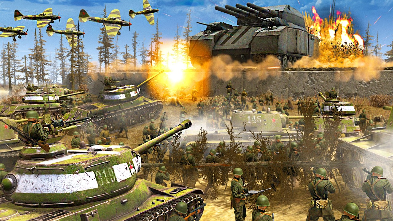 NEW P.1000 RATTE MEGA-TANK vs SOVIET ARMY... - Gates of Hell: WW2 Mod